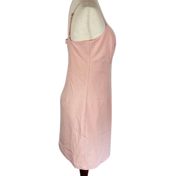 LULUS SULTRY MOMENTS V-NECK SLIP MINI DRESS IN BLUSH PINK NWT WOMEN'S MEDIUM - Picture 7 of 15